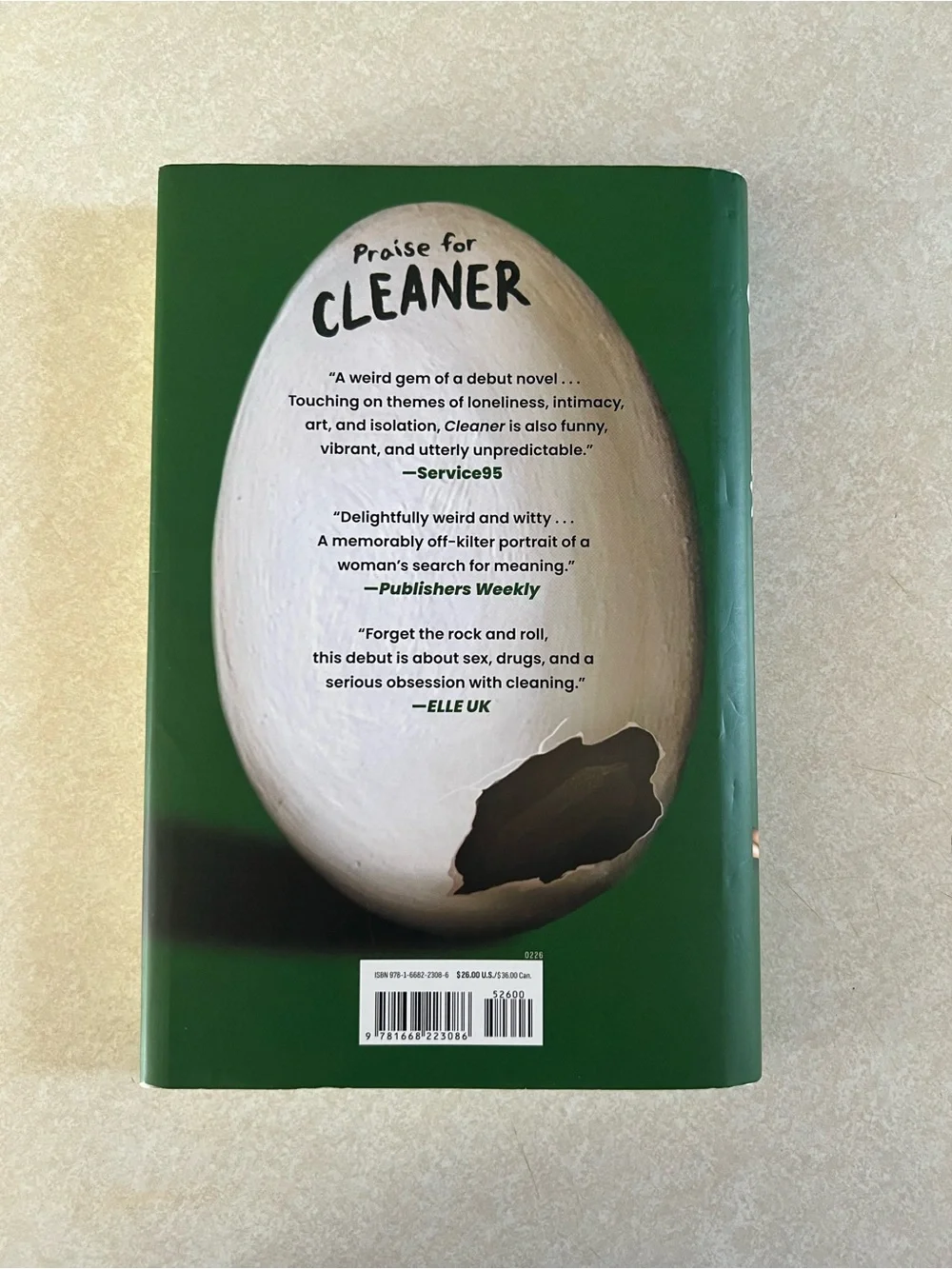 Cleaner by Jess Shannon - Green Hardcover Book